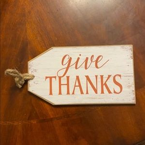 Home decor Give thanks tag
